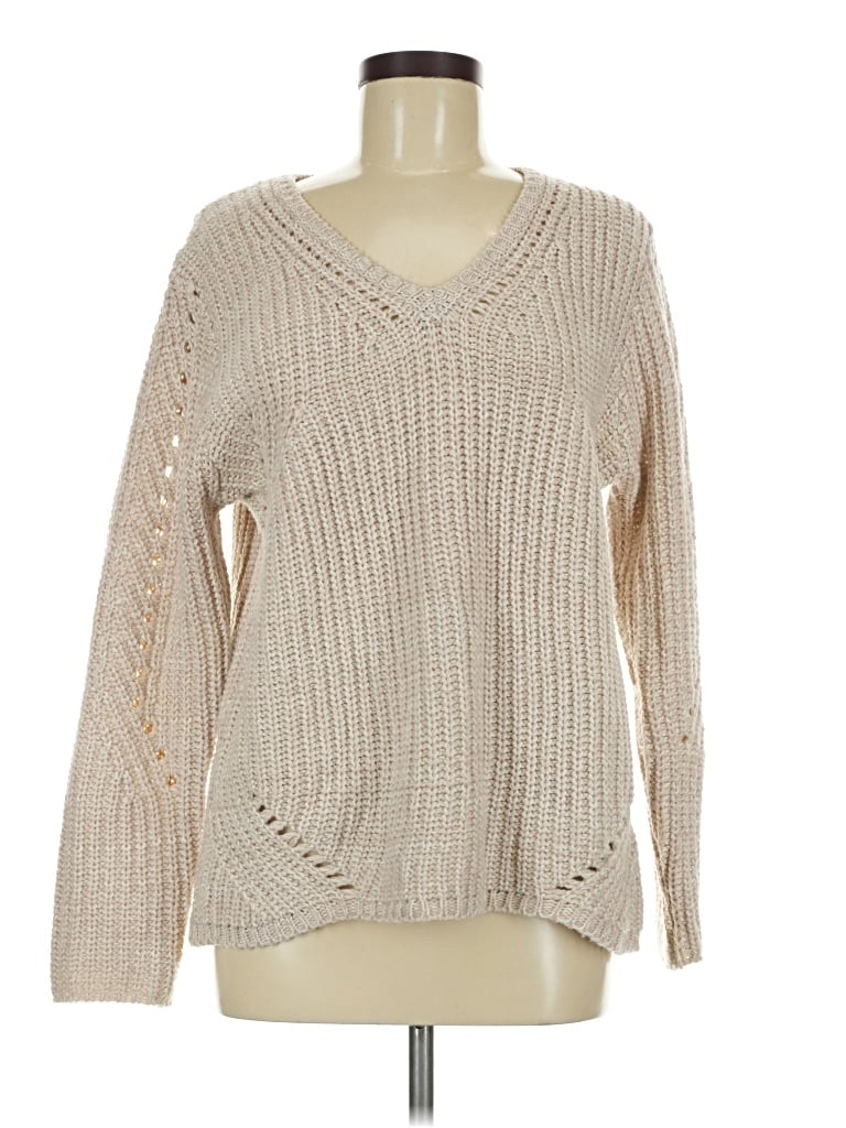 Pre-owned John & Jenn Pullover Sweater In Tan