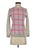 J.Crew 100% Cashmere Checkered-gingham Gray Cashmere Pullover Sweater Size S - photo 1