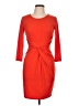 metaphor Solid Orange Cocktail Dress Size L - photo 1