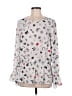 Libby Edelman 100% Polyester Silver Long Sleeve Blouse Size M - photo 1