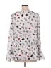 Libby Edelman 100% Polyester Silver Long Sleeve Blouse Size M - photo 2