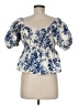 Express Blue Short Sleeve Blouse Size M - photo 2
