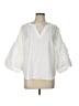 Sundance 100% Cotton White 3/4 Sleeve Blouse Size L - photo 1