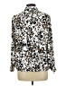 Adrienne Vittadini 100% Polyester Animal Print Silver Long Sleeve Blouse Size L - photo 2