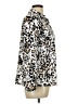 Adrienne Vittadini 100% Polyester Animal Print Silver Long Sleeve Blouse Size L - photo 4