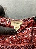 Tiny Paisley Burgundy Long Sleeve Blouse Size L - photo 7
