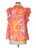 2 Hearts 100% Polyester Orange Sleeveless Blouse Size L - photo 1