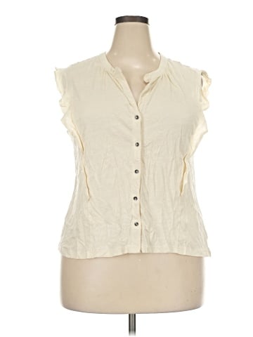wonderly Sleeveless Button-Down Shirt (view 1)