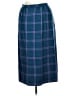 Pendleton 100% Wool Plaid Blue Black Wool Skirt Size 12 - photo 2