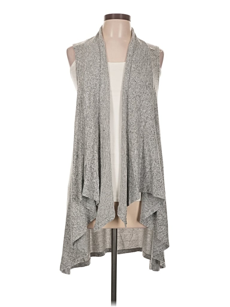 Pre-owned Olivia Sky Cardigan Sweater In Gray