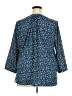 Jachs Girlfriend 100% Polyester Blue 3/4 Sleeve Blouse Size XXL - photo 2
