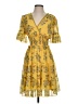 Max Studio 100% Polyester Floral Yellow Cocktail Dress Size S - photo 1