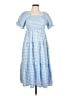 Unbranded Checkered-gingham Blue Casual Dress Size L - photo 1
