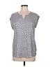 Papermoon 100% Polyester Polka Dots Gray Short Sleeve Blouse Size M - photo 1