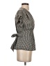 Max Studio Houndstooth Black Short Sleeve Blouse Size XS - photo 4