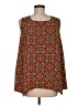 Skye's The Limit 100% Polyester Brown Sleeveless Blouse Size M - photo 2