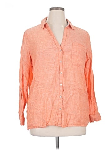 Sigrid Olsen 3/4 Sleeve Button-Down Shirt (view 1)