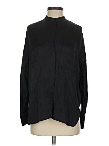 Vince. Long Sleeve Silk Top (view 1)