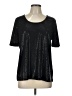 Susan Graver Black Short Sleeve Top Size L - photo 1