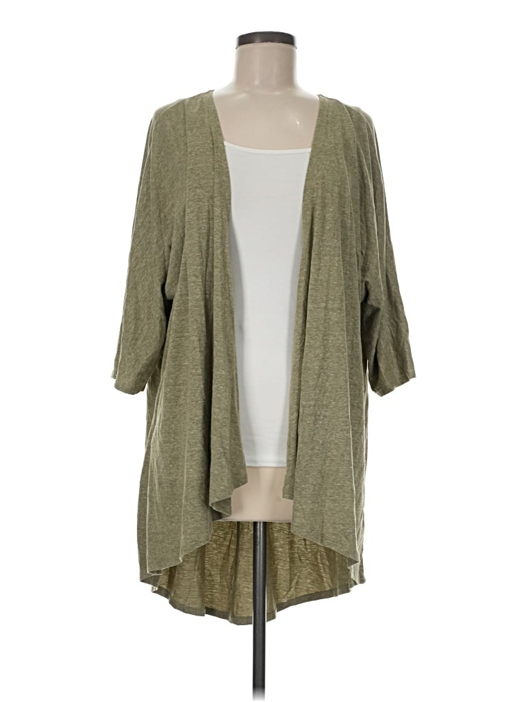 Pre-owned Lularoe Cardigan Sweater In Green