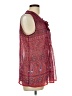Old Navy 100% Polyester Paisley Red Sleeveless Blouse Size L - photo 4