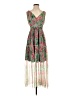 Lapis 100% Polyester Paisley Green Cocktail Dress Size S - photo 1