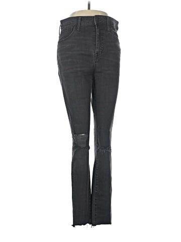 Madewell Curvy High-Rise Skinny Jeans in Black Sea (view 1)