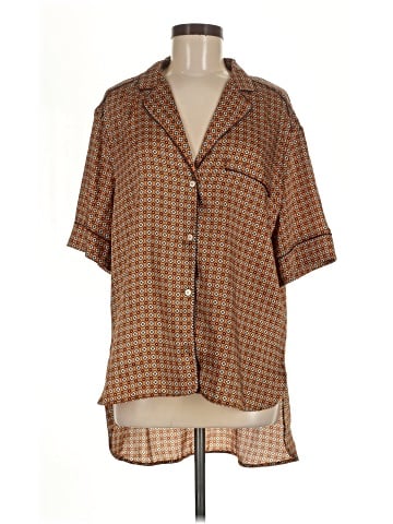 Zara 3/4 Sleeve Button-Down Shirt (view 1)