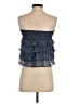 Bershka Paisley Blue Sleeveless Blouse Size XS - photo 2