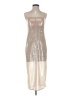 A.L.C. 100% Polyester Metallic Silver Cocktail Dress Size XXS - photo 1
