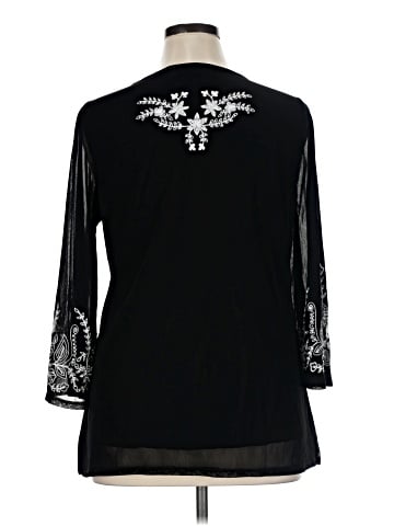 Susan Graver 3/4 Sleeve Blouse (view 2)