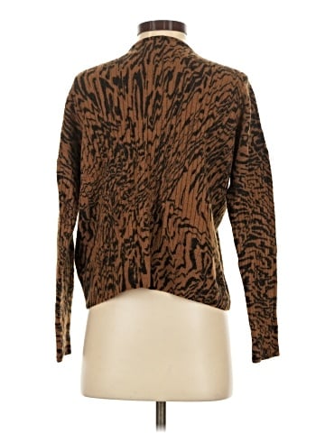 Madewell Tigerized Cameron Ribbed Cardigan Sweater in Coziest Yarn (view 2)
