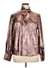 Ryegrass Metallic Brown Long Sleeve Blouse Size XL - photo 1