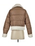 GB 100% Polyester Brown Faux Fur Jacket Size S - photo 2