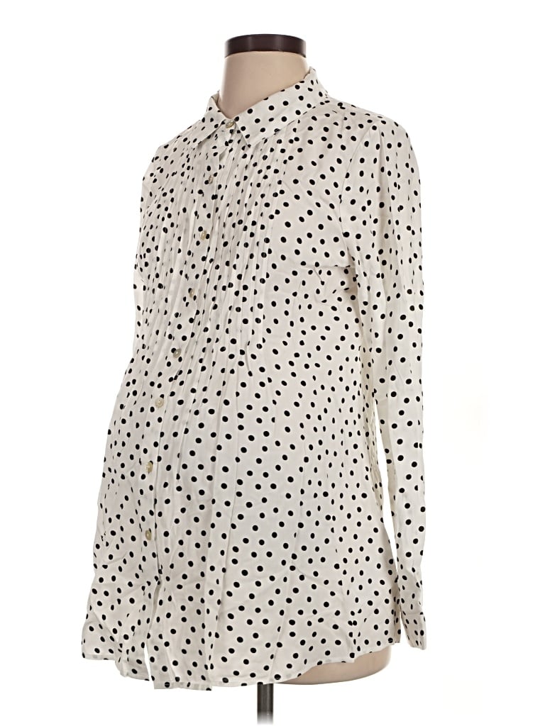 Pre-owned Seraphine Long Sleeve Blouse In Ivory