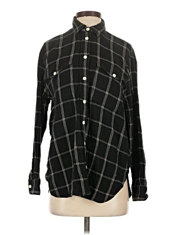 Madewell Lightspun Flap-Pocket Oversized Ex-Boyfriend Shirt in Windowpane (view 1)