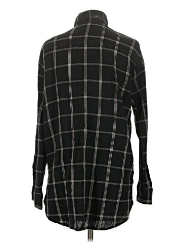 Madewell Lightspun Flap-Pocket Oversized Ex-Boyfriend Shirt in Windowpane (view 2)