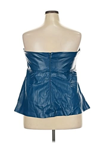 ELOQUII Faux Leather Top (view 2)