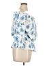 Unbranded 100% Polyester Blue 3/4 Sleeve Blouse Size XL - photo 4
