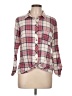 Just Be... Plaid Pink Long Sleeve Blouse Size L - photo 1