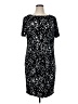Roz & Ali Graphic Black Casual Dress Size 1X - photo 1