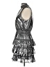 1.State 100% Polyester Metallic Silver Cocktail Dress Size L - photo 5