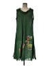 Assorted Brands 100% Linen Graphic Green Casual Dress Size M (estimated) - photo 1