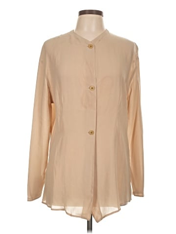 Giorgio Armani Long Sleeve Silk Top (view 1)