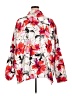 Maggie Barnes 100% Polyester Floral Red 3/4 Sleeve Blouse Size 24 (6) - photo 2