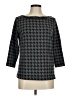 J. McLaughlin Houndstooth Black Pullover Sweater Size M - photo 1