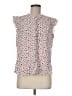 Ann Taylor LOFT Hearts White Sleeveless Button-Down Shirt Size M - photo 1