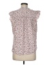 Ann Taylor LOFT Hearts White Sleeveless Button-Down Shirt Size M - photo 2