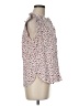 Ann Taylor LOFT Hearts White Sleeveless Button-Down Shirt Size M - photo 4