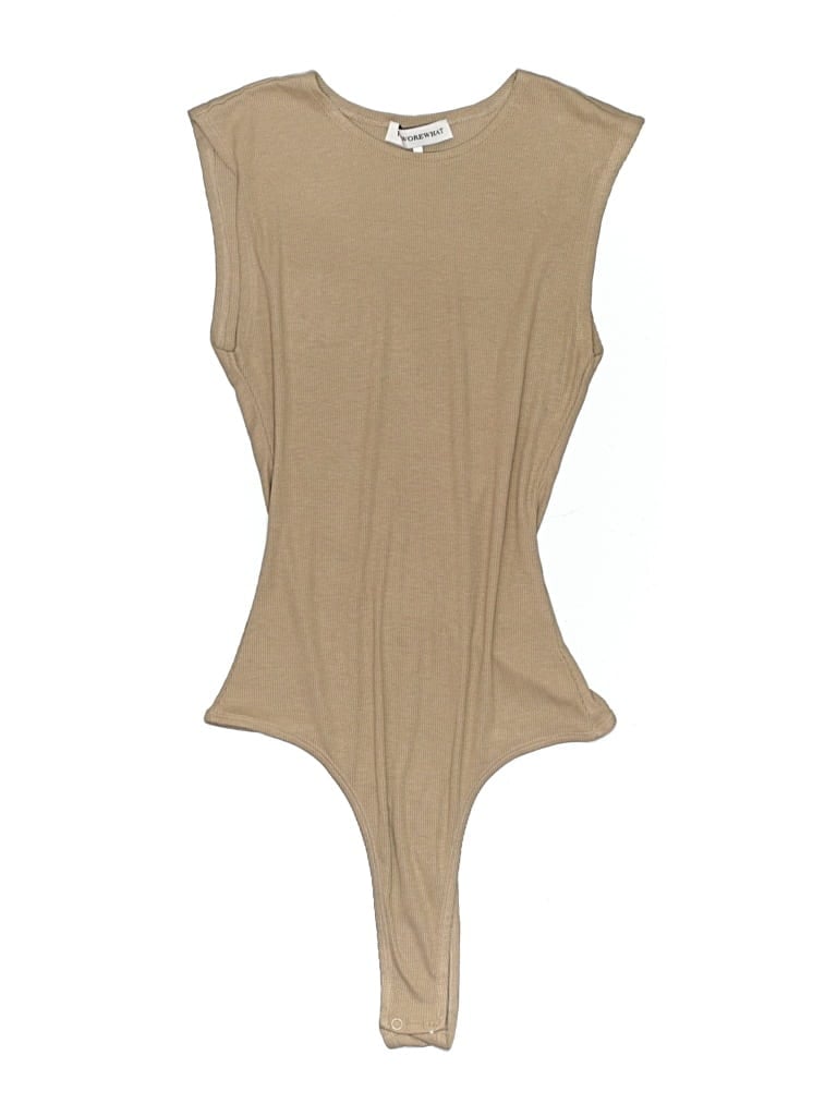 Pre-owned Weworewhat Bodysuit In Tan